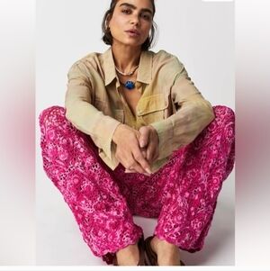 NWT Free People Soana Crochet Trouser Pants. Size XS